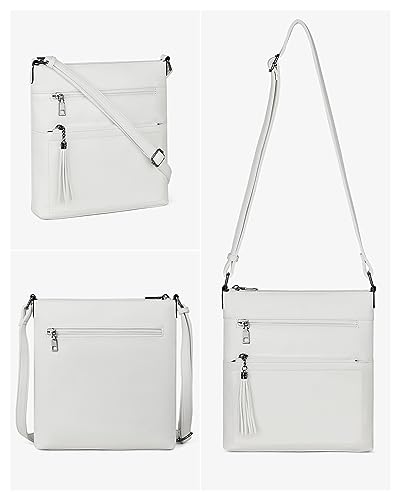 Image of MASINTOR Crossbody Purses for Women, Multi Pocket Casual Crossbody Bag, Adjustable Strap Shoulder Bag with Tassel