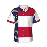 Hecha de tela de poliéster suave y ligera, esta camisa con estampado de la bandera del estado de Carolina del Norte ofrece una comodidad y transpirabilidad superiores. Mantente fresco y relajado durante festivales de verano, viajes o salidas informales, asegurando que permanezcas cómodo todo el día.