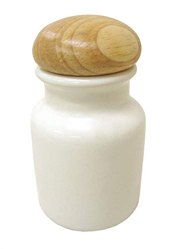 0 www.working-house.com (Menaje / Porcelana Blanca I) BOTE TARRO ESPECIERO ESPECIES ESPECIAS 90ML CERAMICA TAPA MADERA