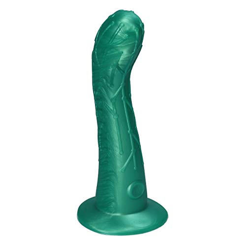 Godemiché G-Spot et prostate Cryptodite Ylva & Dite en silicone vert foncé de 19,1 cm