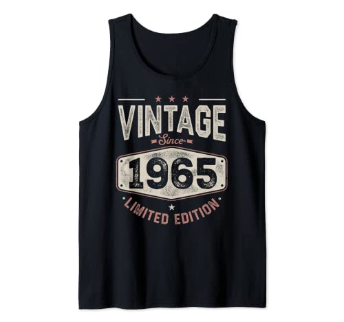 Vintage Since 1965 Born in 1965 regalo de cumpleaños 58 Camiseta sin Mangas