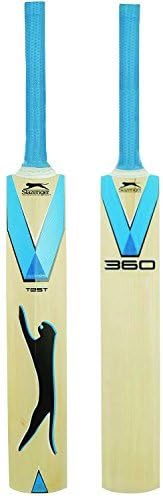 Slazenger Kashmir Willow Cricket Bat Full Size with Cover V 360 Test