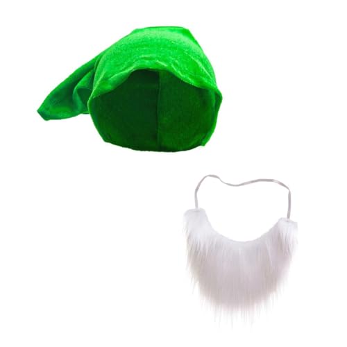 Disfraz Completo Enano Verde Rojo para Niños 4-10 años miniatura 6