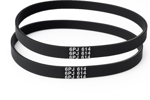 2 correas 6PJ614 para hormigonera Haemmerlin, compatible con B135, B165, BT PRO 170, BT PRO 190, Performance 200