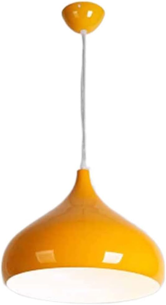 Suspension industrielle jaune semi-encastrée de 16,1 pouces pour décoration de restaurant
