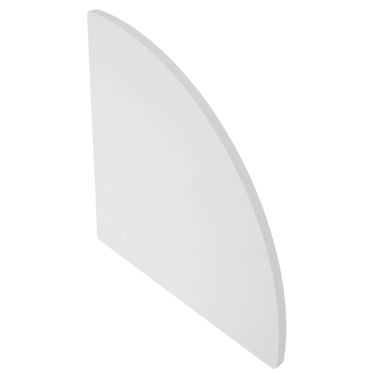 Estante de esquina de PVC blanco en forma de abanico, organizador multiusos para cocina