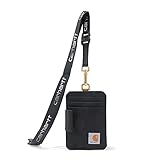 Carhartt Standard, Water-Repellent Canvas ID Holder with Reflective Lanyard, Nylon Duck (Black), One...