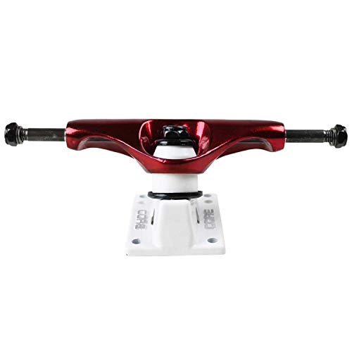 Core Skateboard Trucks 5.0 (7.75") Anodized Red/White Base, Premium Bushings - Thumbnail 3