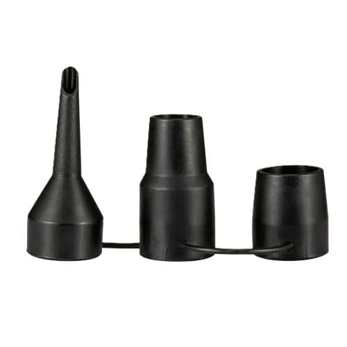 Black Inflatable Pump Adapter Plastic Nozzle Pump Nozzle Head Air Inflator Adaptor Replacement Nozzles 3 Sizes for Home Nozzles