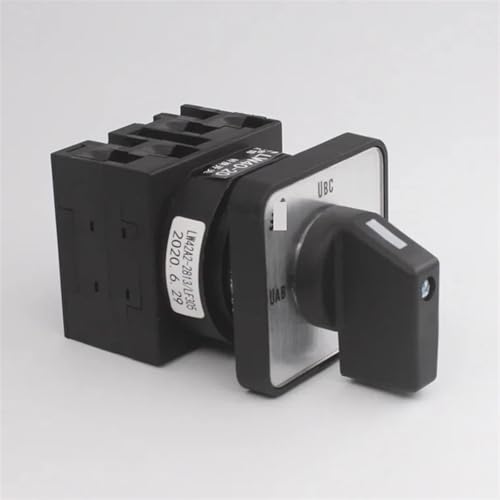 Voltmètre LW42-20/2 commutateur de tension triphasée à came rotatif de transfert 20A