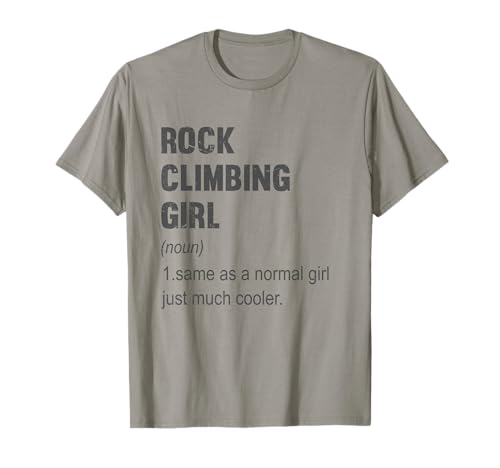 Mountain Climber Gift Women Rock Climbing Girl Definition T-Shirt