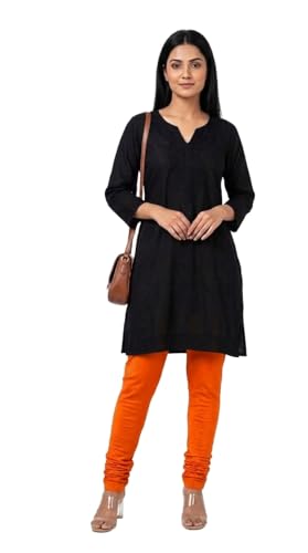 Image of Thrifty Thread Women's Cotton Full Length Leggings | Soft & Comfortable Leggings | High Waist | Regular Fit