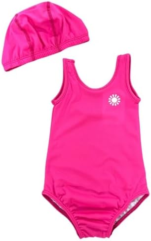 Maiô + Touca Natação Infantil Menina Proteção Uv C/elastano