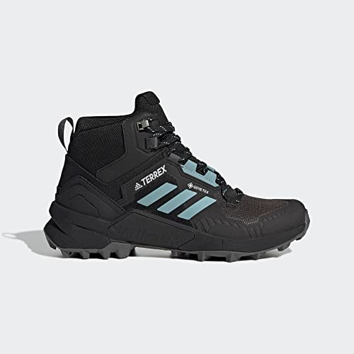 adidas Women's Hiking Shoes, Core Black Mint Ton Grey Five, 7