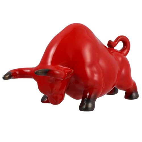 Cabilock Bull Tea Pet Handmade Figurine Zisha Tea Ceremony Decoration Ceramic Bull Statue Home Decor