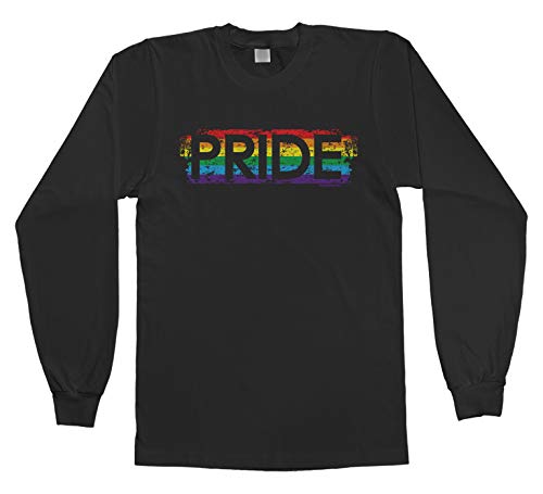 Threadrock Kids Rainbow Gay Pride Youth Long Sleeve T-Shirt L Black