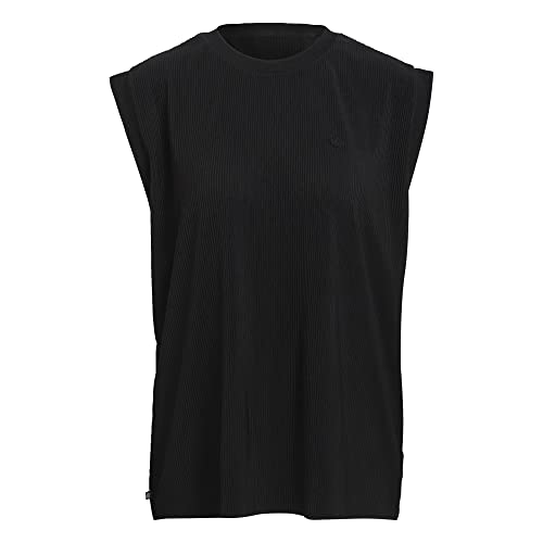 Débardeur Adidas Originals noir en maille plissée texturée taille M pour femme