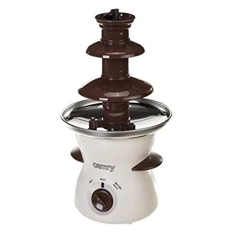 JUNG CAMRY CR4457 Schokobrunnen mit Schmelzfunktion 0,5 L, 3 Ebenen, 80W, Schokoladenbrunnen für Zuhause, Fließfunktion & Warmhaltefunktion, Schokofondue, Schokoladenfondue Cover