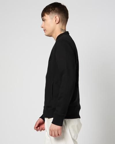 Image of Gap Men Stylised Full Sleeves Collared Cotton Blend Sweatshirt