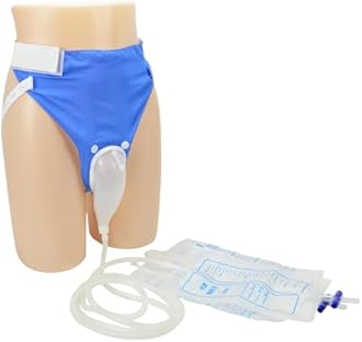 GEDRACKPMYN Urine Collection Bag for Men - Reusable, Portable, & Comfortable Urinary Drainage System with 2 Bags (1000ml & 2000ml) - Blue,Normal men
