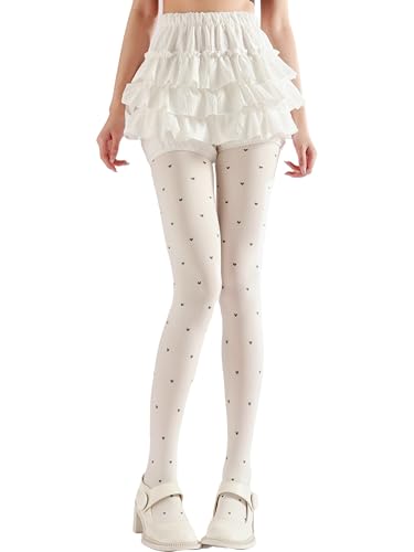 Image of Sahabowi Women Sheer Tights, High Waist Pantyhose, Vintage Control Top Stockings(Patterns Colourful), Pantyhose5