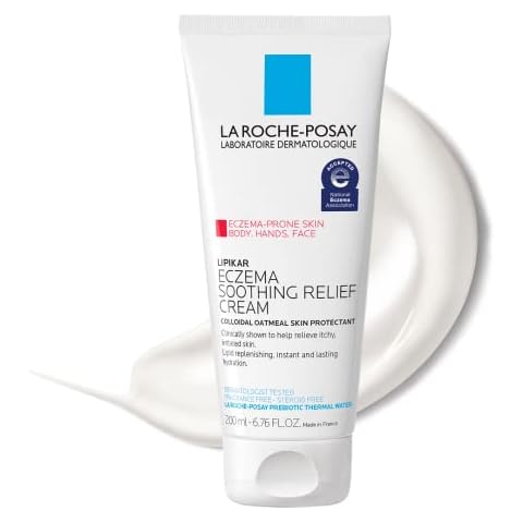 La Roche-Posay Lipikar Soothing Relief Eczema Cream, Face and Body Lotion For Eczema and Sensitive, Dry Skin, Moisturizer with Colloidal Oatmeal to Relieve Irritation Cover