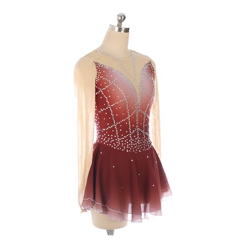 VVieer Collant de ginástica para meninas competição manga longa strass collant de ginástica meninas