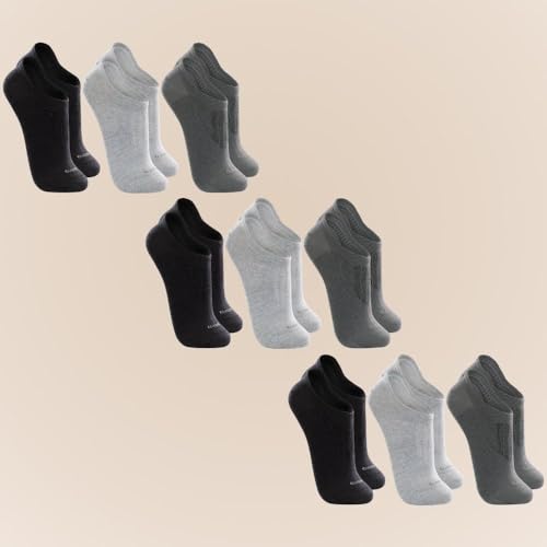LUPO Kit 9 Pares Meia Soquete Sapatilha Invisível Esportiva Algodão Unissex Adulto, Misto Escuras, M