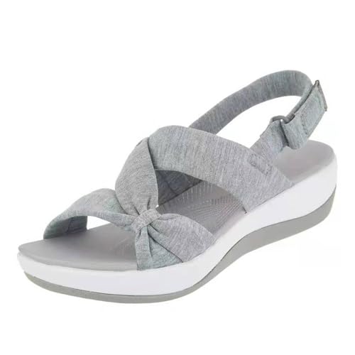 Womens Sandals Wedge heel Bohemian fish mouth platform cross knot women's sandals