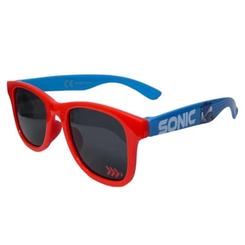CARTOON Occhiali da sole per bambini Sonic lenti rettangolari con protezione filtro UV400