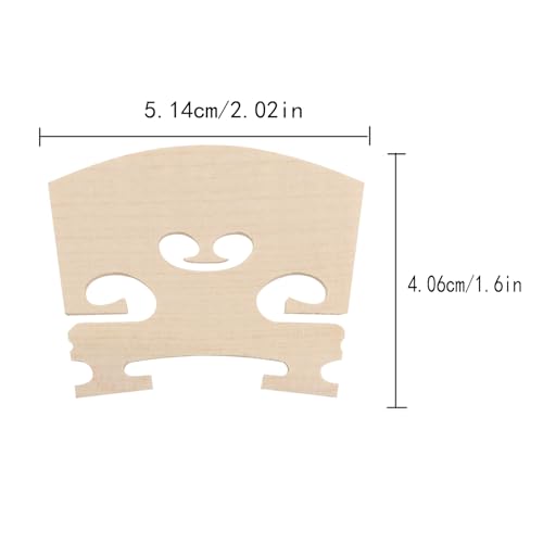 Caishun 5PCS 4/4 Full Size Violin Maple Wood Bridge Set Violin Components Musical Instruments Accessories Orchestral Strings Parts