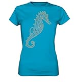 made4me.shop - Camiseta premium para mujer | Seahorse Yellow, Atoll, S