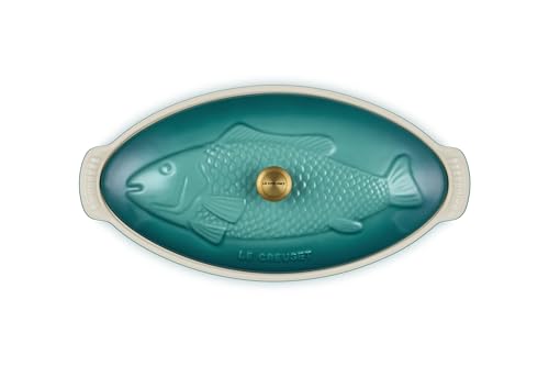 Image of Le Creuset Stoneware Heritage Fish Baker, 1.7 qt., Riviera