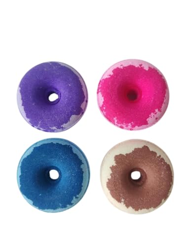 Image of Donut Bath Bomb for Fizzing Spa | Bath Bomb for Relaxing Experience | Infused with Essential Oils, Floral Aroma & Moisturizing Care | Soothing Fizzer for Softening & Refreshing - 90 GM