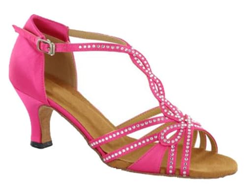 Chaussures de Jazz Moderne Femme Violet et Rose avec Talon de 6cm Pointure 36.5