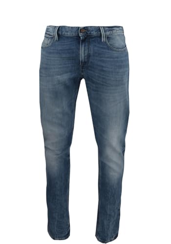 ALBERTO Tapered Fit Jeans SLIPE Used Mittelblau Größe W31 L34