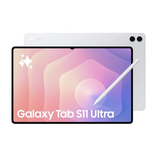 Image of Samsung Galaxy Tab S11 Ultra with S-Pen 2025 (256GB, 12GB RAM, Wi-Fi Only) 14.6 inch AMOLED, WiFi 6E Android 16 Tablet, 4K Camera | International Model X930 | 25W Fast Charger Bundle (Platinum Silver)