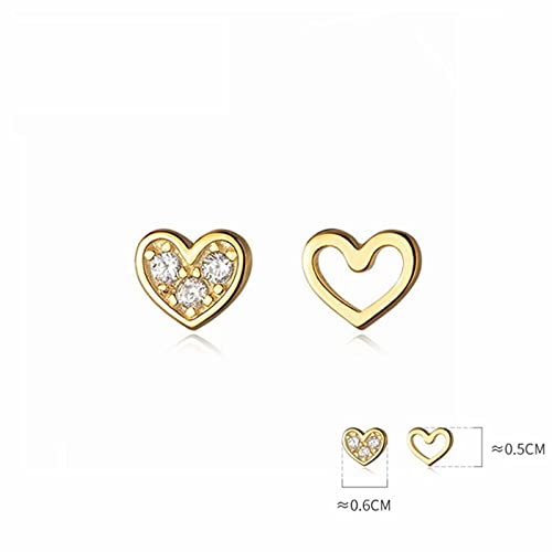 Boucles d'oreilles en zircon asymétrique et argent sterling pour dames