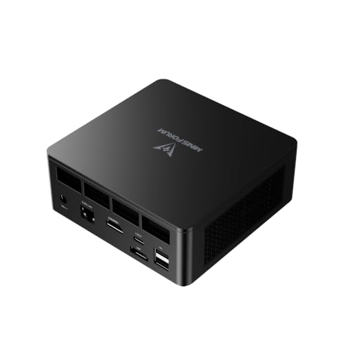 MINISFORUM UM690L Slim Mini PC, procesador AMD Ryzen 9 6900HX de 8 núcleos hasta 4,9 GHz, AMD Radeon 680M, 16 GB LPDDR5 (On Board, hasta 6400 MT/s)/512GB SSD, HDMI/USB4/DP, USB 3.2 x 2, WiFi6E, BT5.2