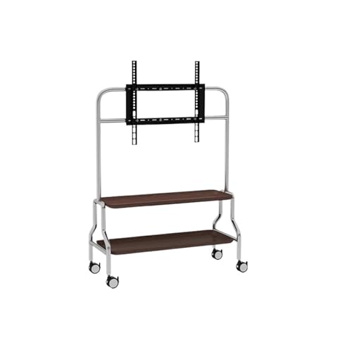 JYBNBBE Soporte de Suelo para TV de Acero Inoxidable Desmontable para televisores de 40 a 80 Pulgadas. Poleas giratorias de 360°. Muebles Modernos para Sala de Estar y Dormitorio,Double Layer
