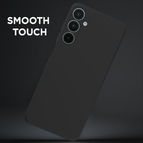 Image of Outlouders Back Cover for Samsung Galaxy A26 5G | Camera Protection | Durable Soft Matte Silicone Bumper Case (Black)
