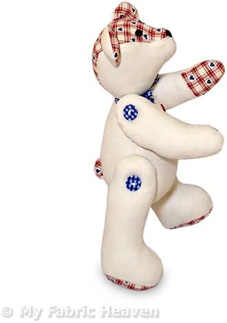 My Fabric Heaven Keepsake Bear Sewing Pattern 22 cm Little Memory Bear Teddy Eddy Soft Stuffed Toy & Photo-Tutorial Booklet. Free Post