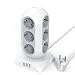 Produktbild Steckdosenleiste mit USB 3600W, TESSAN 12 Fach Mehrfachsteckdose Tower mit USB, Steckerleiste mit 2m Extension Cord, Mehrfachstecker Steckdosenleiste Turm, Verteilersteckdose Steckdosenturm Grau