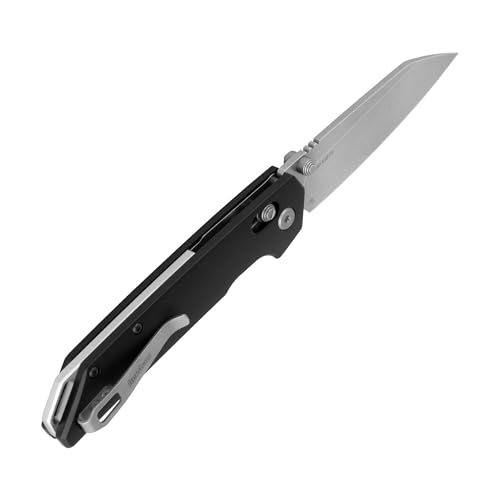 Image of Kershaw Iridium Reverse Tanto Folding Pocket Knife, Sleek 3.4 inch D2 Steel Blade, DuraLock Locking Mechanism, Aluminum Handle, Designed in the USA