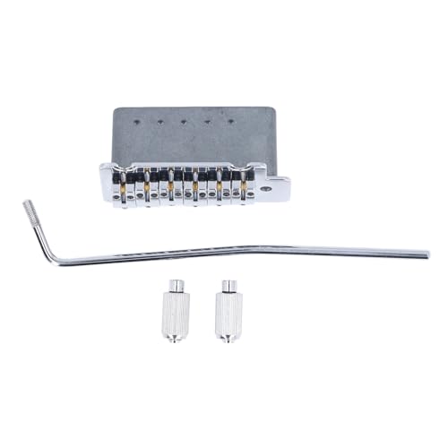 Cuerda de puente de trémolo para guitarra, 6 cuerdas de aleación de zinc, reemplazo de puente de trémolo para guitarra eléctrica con barra de trémolo y tornillos de puente