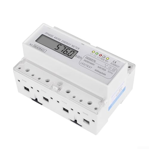 Monitor de electricidad trifásico DAZZLEEX para control de consumo en riel DIN 4