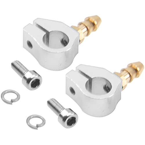 2Pcs ShareGoo Brass Lubricant Oiler Nozzle w/Aluminum Clamp 6mm / 7mm for RC Boat DIY Stuffing Tube Shaft (6mm)
