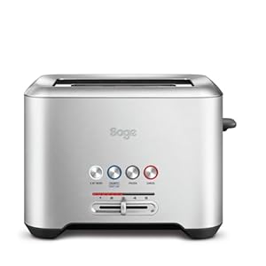Sage - The 'A Bit More' Toaster - Toastschlitze für 2 Scheiben, Brötchenaufsatz, 4 Einstellungen, Einfache Reinigung - Gebürsteter Edelstahl