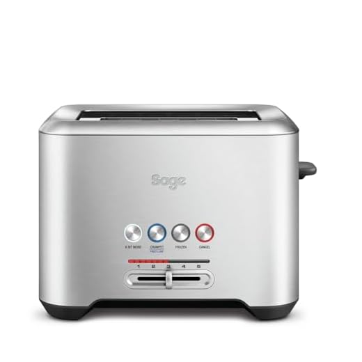 Sage - The 'A Bit More' Toaster - Toastschlitze für 2 Scheiben, Brötchenaufsatz, 4 Einstellungen, Einfache Reinigung - Gebürsteter Edelstahl