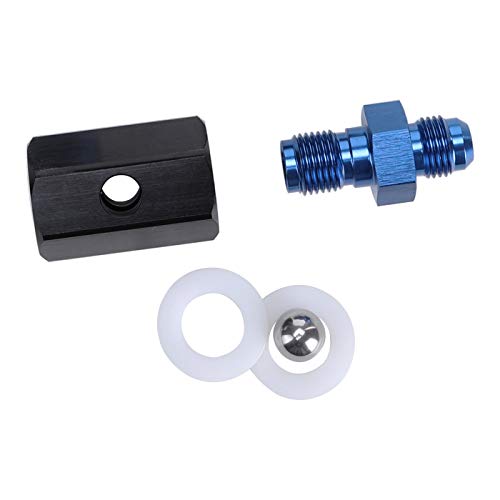 Ac Performance -8 An Male Flare Fuel Cell Roll Over Valve Aluminum An8 Rollover Valve Tank Mounted Fitting Adapter Black And Blue Anodized #TOP1